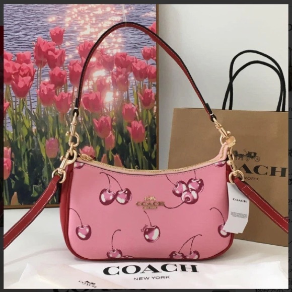 Coach Handbags - New Coach Pink Cherry Shoulder Bag